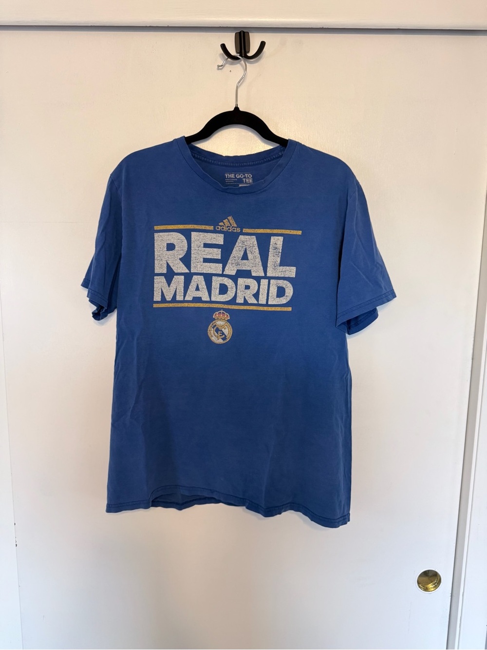 Adidas Real Madrid Blue Graphic Tee Large